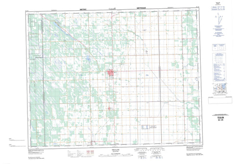 062I06 Teulon Canadian topographic map, 1:50,000 scale