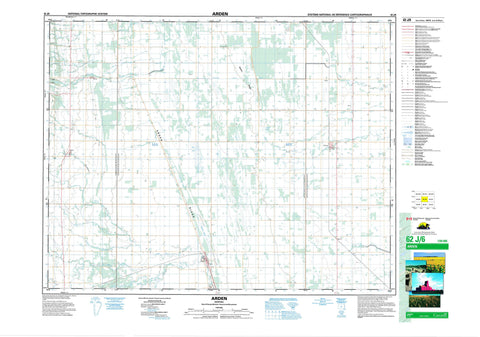 062J06 Arden Canadian topographic map, 1:50,000 scale