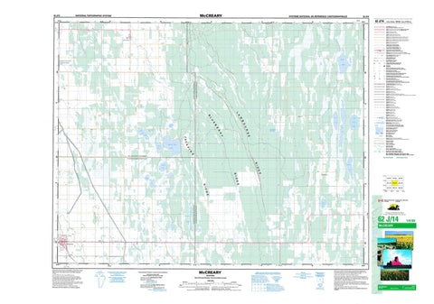 062J14 Mccreary Canadian topographic map, 1:50,000 scale