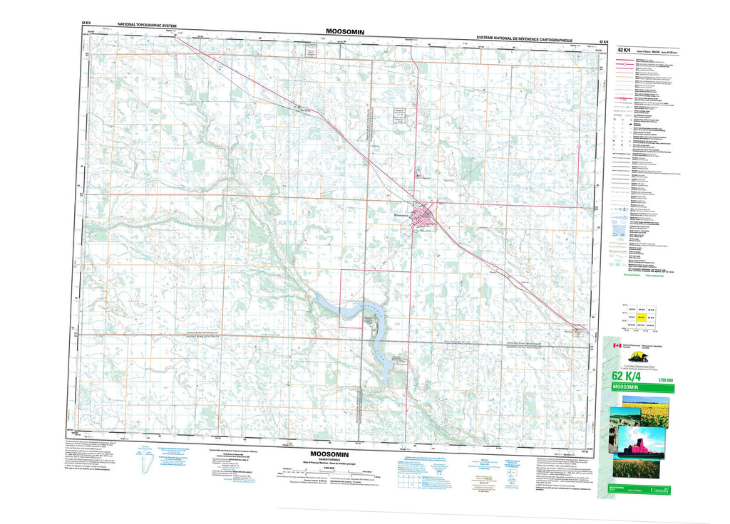 Buy Moosomin topo map 062K04 YellowMaps Map Store