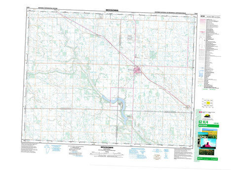062K04 Moosomin Canadian topographic map, 1:50,000 scale