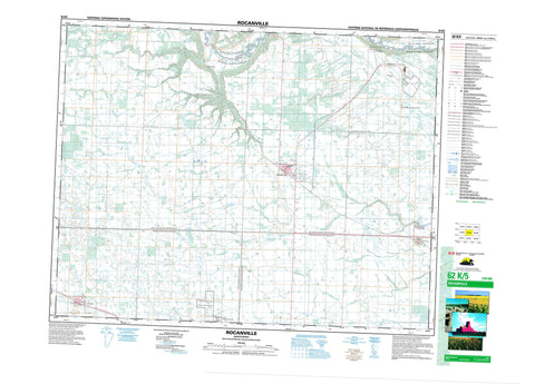 062K05 Rocanville Canadian topographic map, 1:50,000 scale