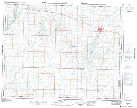 062K07 Shoal Lake Canadian topographic map, 1:50,000 scale