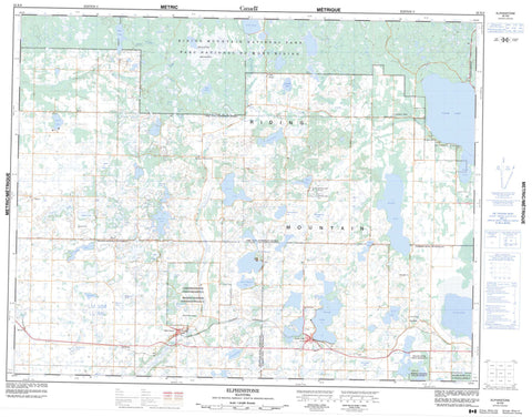 062K09 Elphinstone Canadian topographic map, 1:50,000 scale