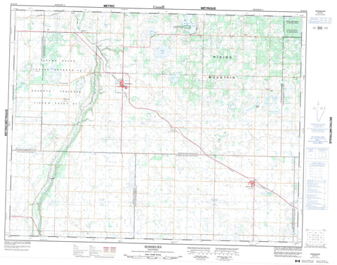 062K10 Rossburn Canadian topographic map, 1:50,000 scale