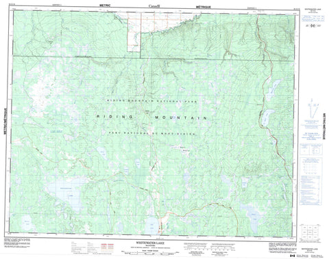 062K16 Whitewater Lake Canadian topographic map, 1:50,000 scale