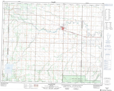 062N02 Grandview Canadian topographic map, 1:50,000 scale