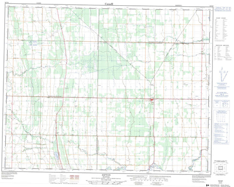 062N08 Sifton Canadian topographic map, 1:50,000 scale