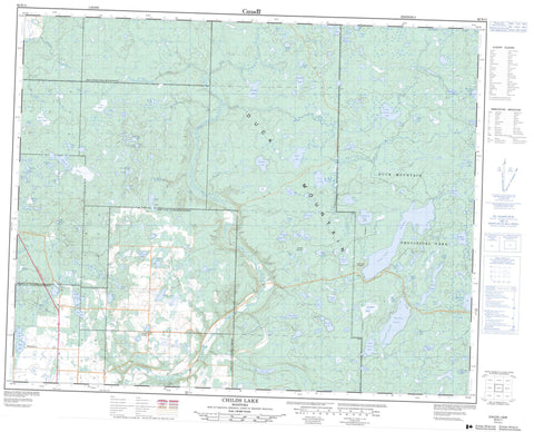 062N11 Childs Lake Canadian topographic map, 1:50,000 scale