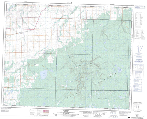 062N14 Durban Canadian topographic map, 1:50,000 scale