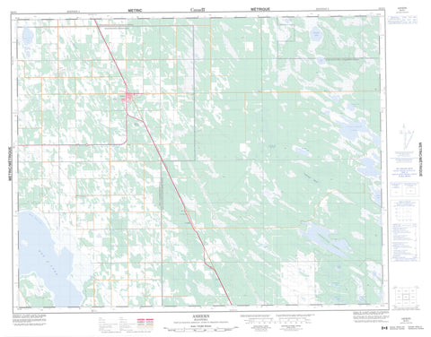 062O01 Ashern Canadian topographic map, 1:50,000 scale