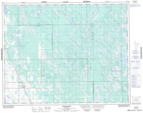 062O08 Moosehorn Canadian topographic map, 1:50,000 scale