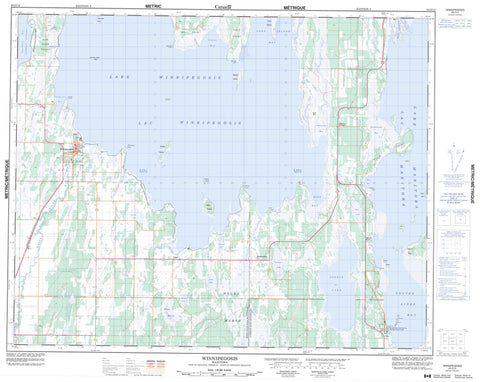 062O12 Winnipegosis Canadian topographic map, 1:50,000 scale