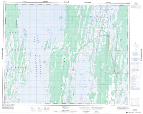 062O13 Skownan Canadian topographic map, 1:50,000 scale