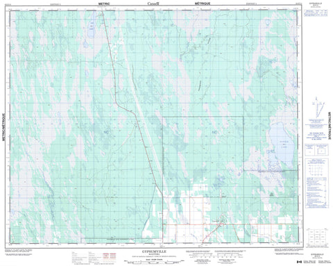 062O15 Gypsumville Canadian topographic map, 1:50,000 scale