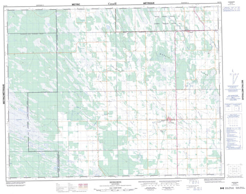 062P04 Hodgson Canadian topographic map, 1:50,000 scale