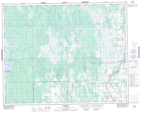 062P05 Harwill Canadian topographic map, 1:50,000 scale