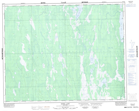 062P12 Howe Lake Canadian topographic map, 1:50,000 scale