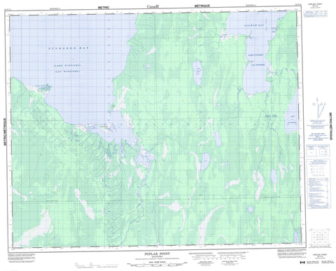 062P13 Poplar Point Canadian topographic map, 1:50,000 scale