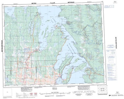 062P Hecla Canadian topographic map, 1:250,000 scale