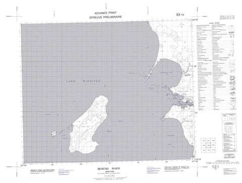 063A06 Berens River Canadian topographic map, 1:50,000 scale