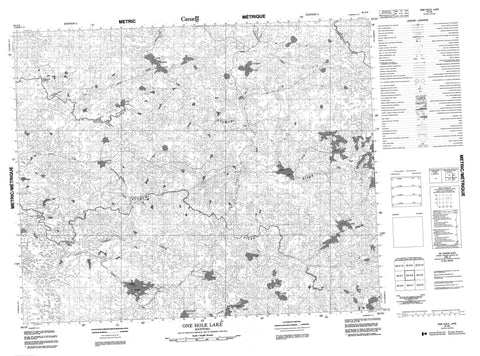 063A08 One Hole Lake Canadian topographic map, 1:50,000 scale