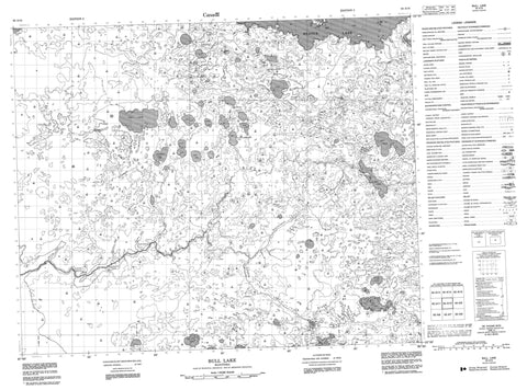 063A10 Bull Lake Canadian topographic map, 1:50,000 scale