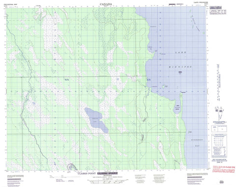 063B01 Clarks Point Canadian topographic map, 1:50,000 scale