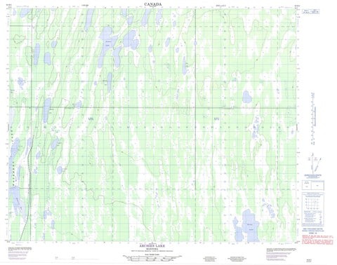 063B03 Archies Lake Canadian topographic map, 1:50,000 scale
