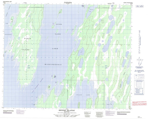 063B05 Sisters Islands Canadian topographic map, 1:50,000 scale