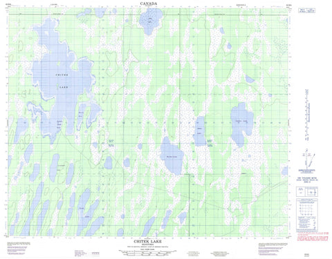 063B06 Chitek Lake Canadian topographic map, 1:50,000 scale