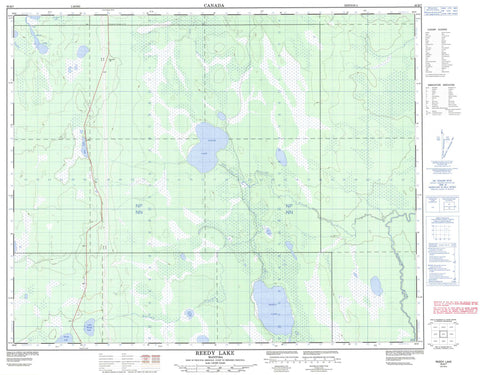 063B07 Reedy Lake Canadian topographic map, 1:50,000 scale