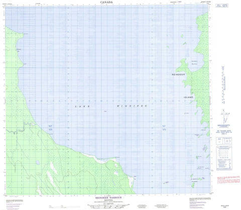 063B08 Reindeer Harbour Canadian topographic map, 1:50,000 scale