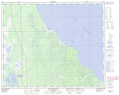 063B10 Kitching Point Canadian topographic map, 1:50,000 scale