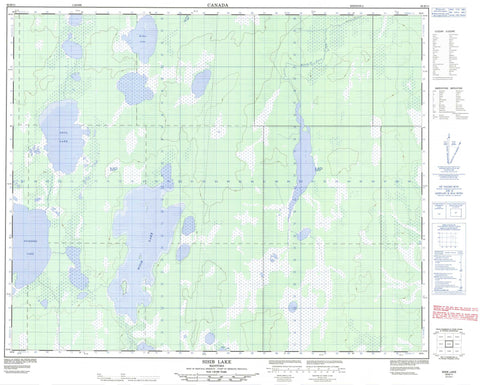 063B11 Sisib Lake Canadian topographic map, 1:50,000 scale