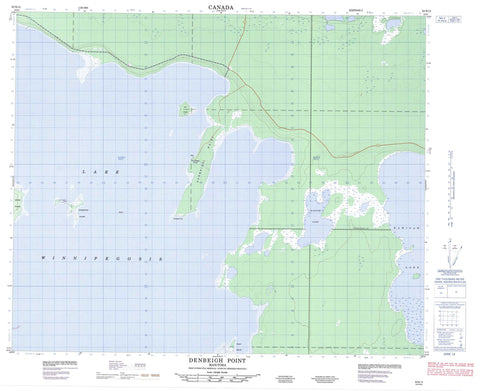 063B13 Denbeigh Point Canadian topographic map, 1:50,000 scale