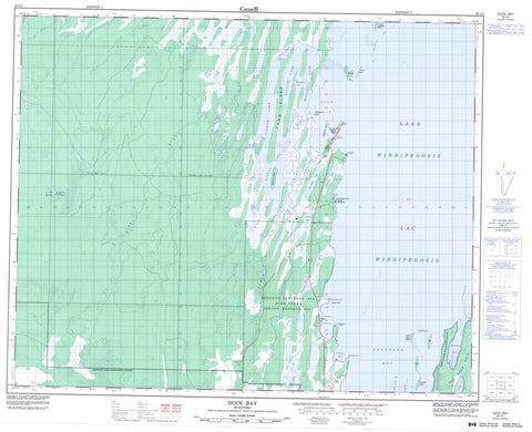 063C01 Duck Bay Canadian topographic map, 1:50,000 scale