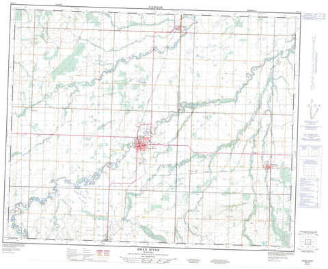 063C03 Swan River Canadian topographic map, 1:50,000 scale