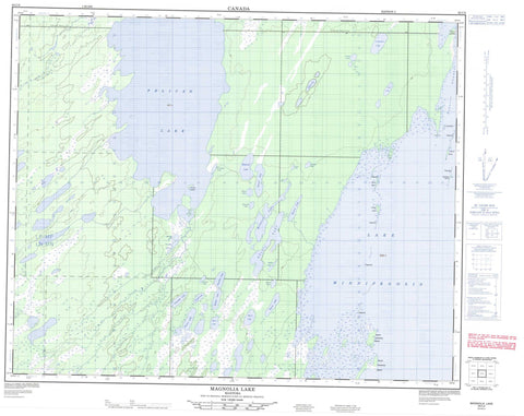 063C08 Magnolia Lake Canadian topographic map, 1:50,000 scale