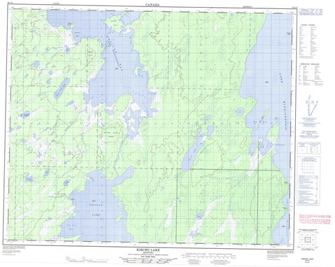 063C09 Kircro Lake Canadian topographic map, 1:50,000 scale