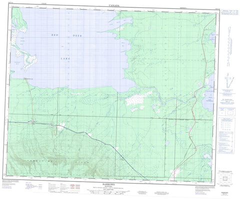 063C14 Barrows Canadian topographic map, 1:50,000 scale