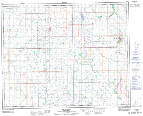 063D04 Kelvington Canadian topographic map, 1:50,000 scale