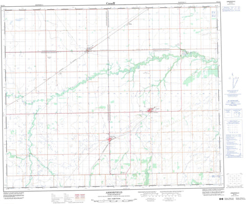 063E04 Arborfield Canadian topographic map, 1:50,000 scale