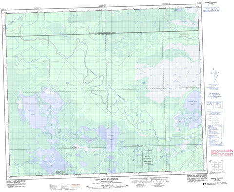 063E10 Sipanok Channel Canadian topographic map, 1:50,000 scale