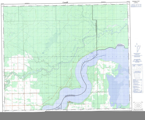 063E12 Pemmican Point Canadian topographic map, 1:50,000 scale