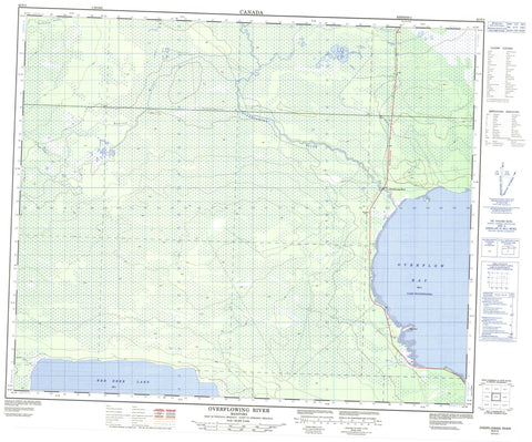 063F03 Overflowing River Canadian topographic map, 1:50,000 scale
