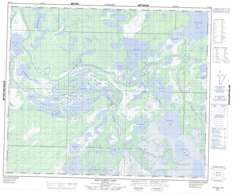 063F10 Red Earth Lake Canadian topographic map, 1:50,000 scale