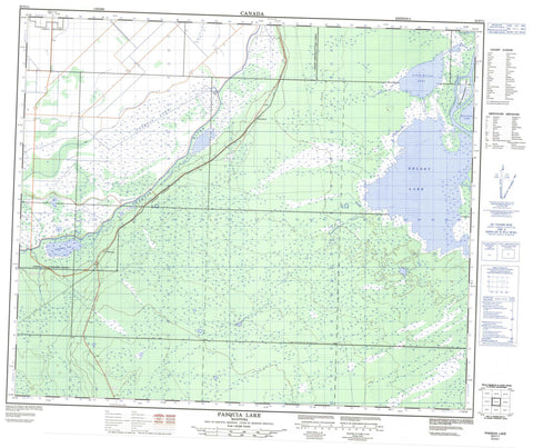 063F11 Pasquia Lake Canadian topographic map, 1:50,000 scale