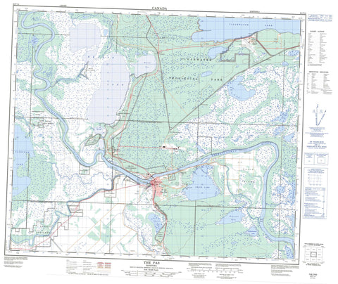 063F14 The Pas Canadian topographic map, 1:50,000 scale