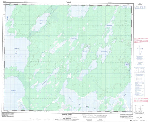 063G05 Perch Lake Canadian topographic map, 1:50,000 scale
